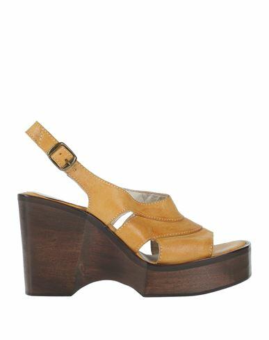 Preventi Woman Mules & Clogs Ocher Leather Cover