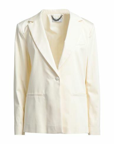 Jijil Woman Blazer Ivory Cotton, Elastane, Acetate, PBT - Polybutylene terephthalate Cover