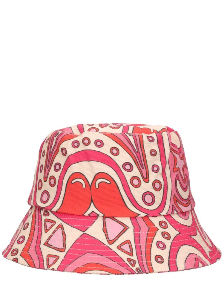 LACK OF COLOR Shore Printed Cotton Bucket Hat Cover