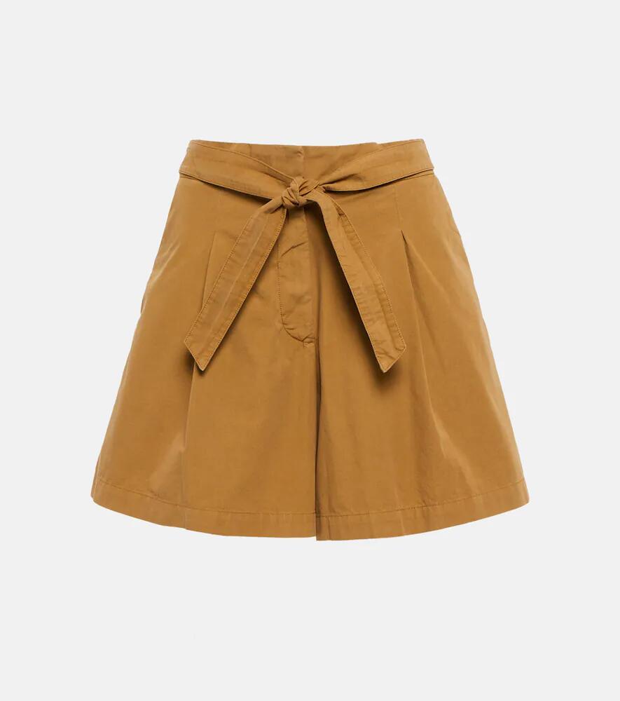 A. P.C. Belted high-rise cotton shorts Cover