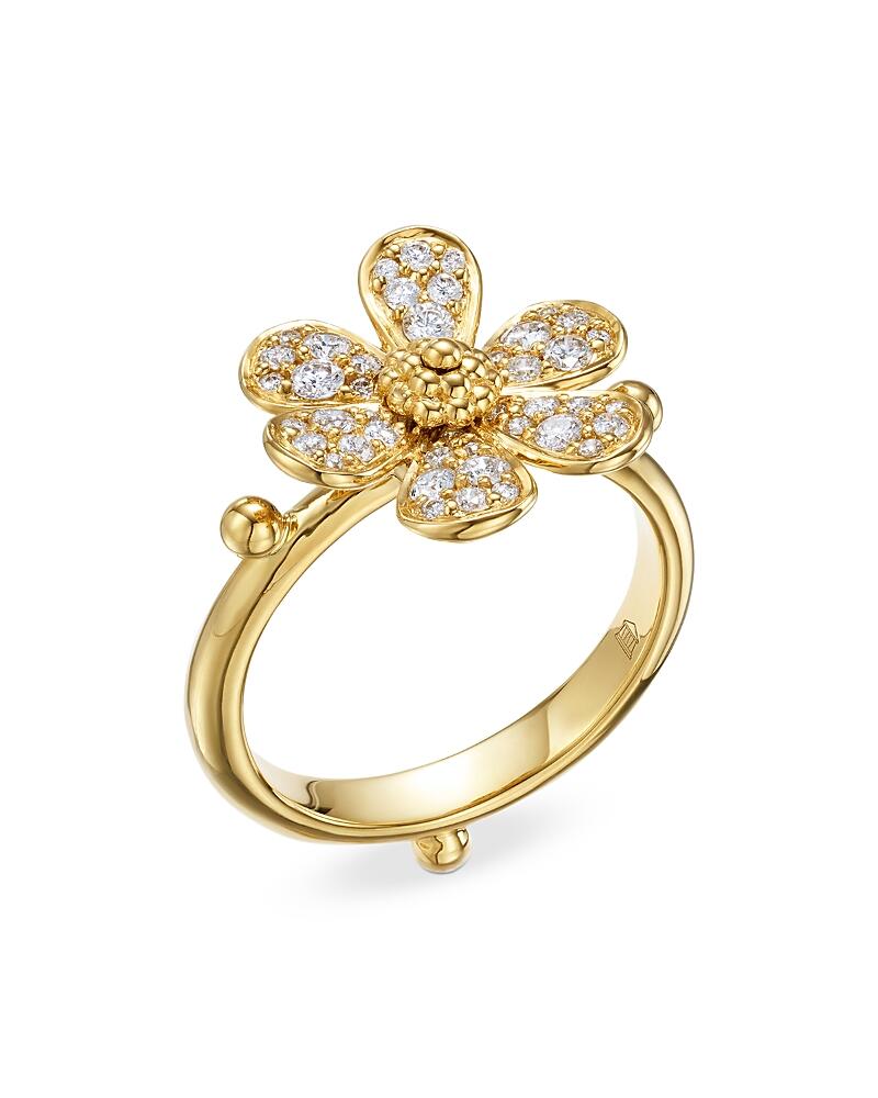 Temple St. Clair 18K Yellow Gold Diamond Snow Flower Ring Cover