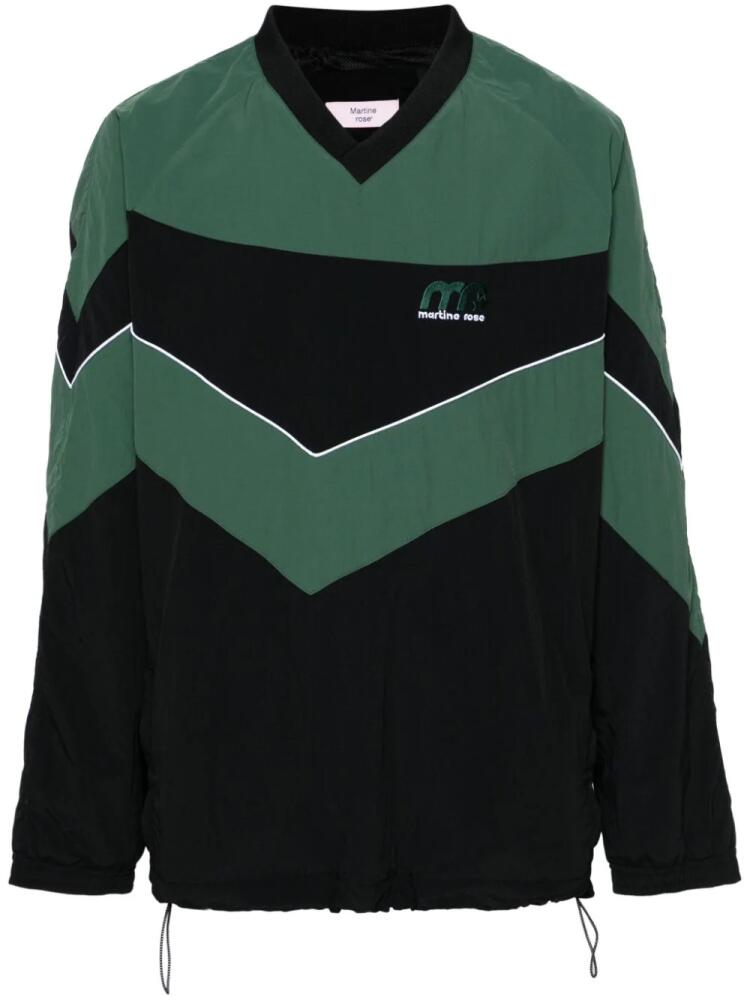 Martine Rose logo-embroidered colour-block sweatshirt - Black Cover