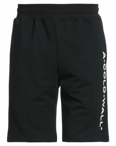 A-cold-wall* Man Shorts & Bermuda Shorts Black Cotton, Elastane Cover