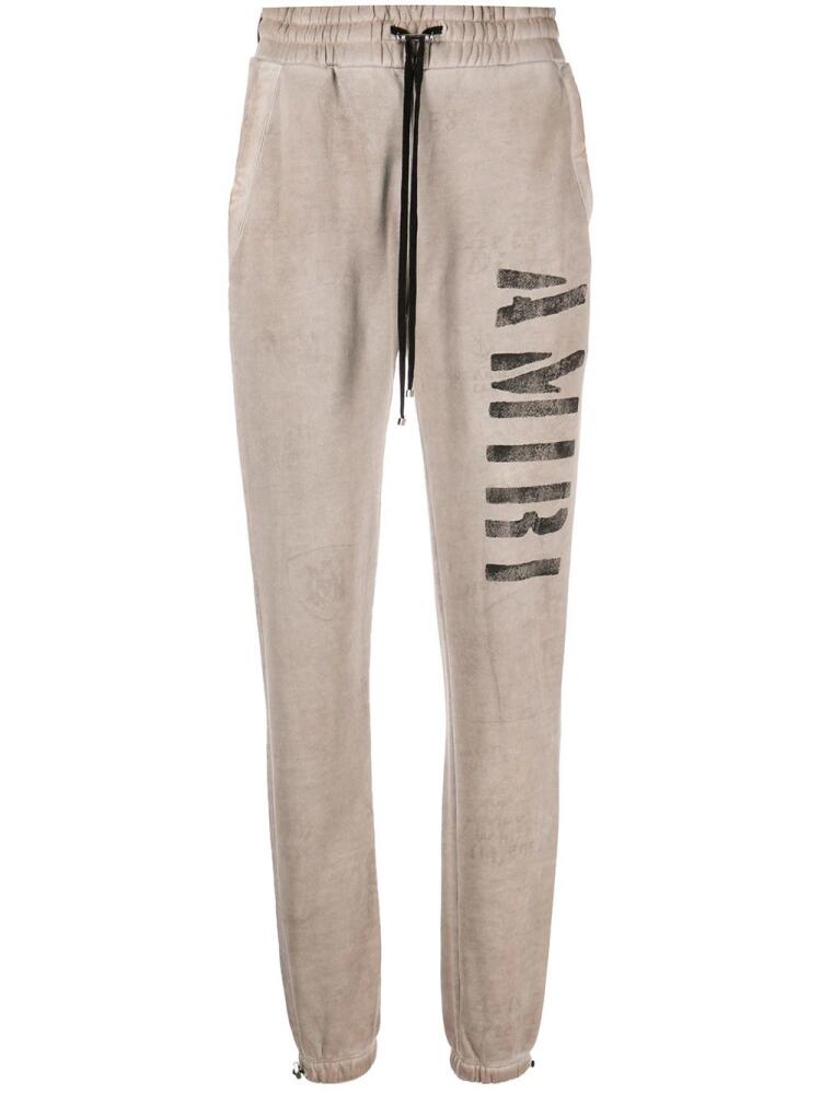 AMIRI Army Stencil cotton sweatpants - Neutrals Cover