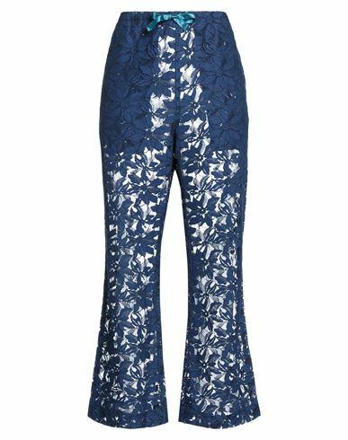 Needles Woman Pants Navy blue Cotton, Polyester, Rayon Cover