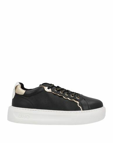 Liu •jo Woman Sneakers Black Leather Cover