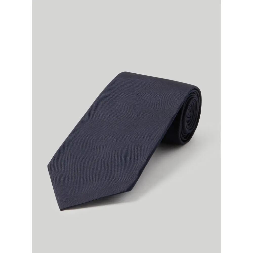 Robert Talbott Newman 7 Fold Solid Silk Necktie in Navy Cover