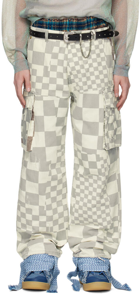 ERL Gray Printed Cargo Pants Cover