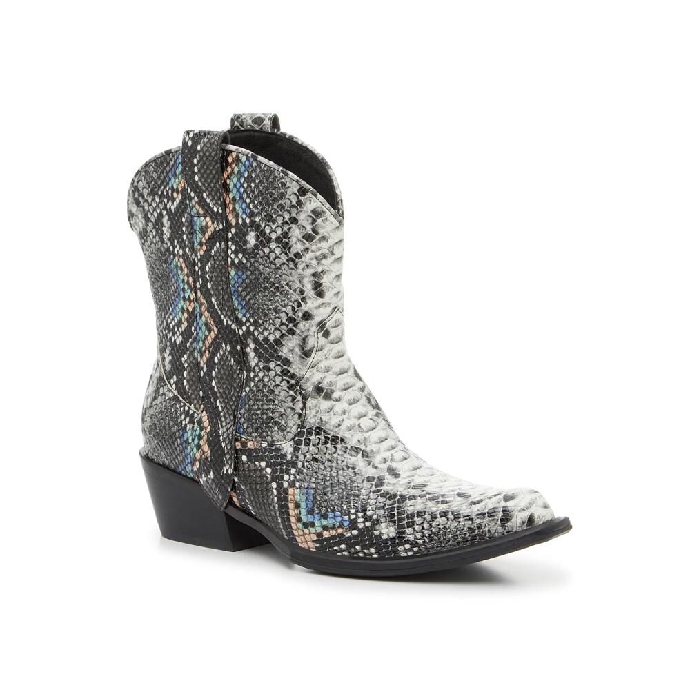 Matisse Kendall Cowboy Bootie | Women's | White/Black/Multicolor Snake Print Cover