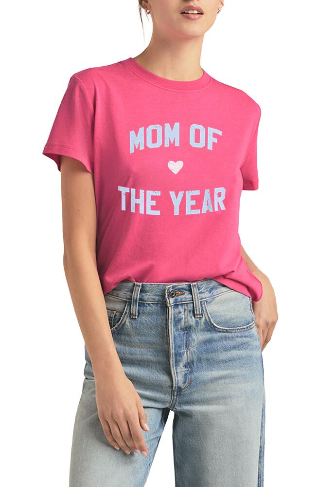 Favorite Daughter Mom of the Year Graphic T-Shirt in Beetroot Cover