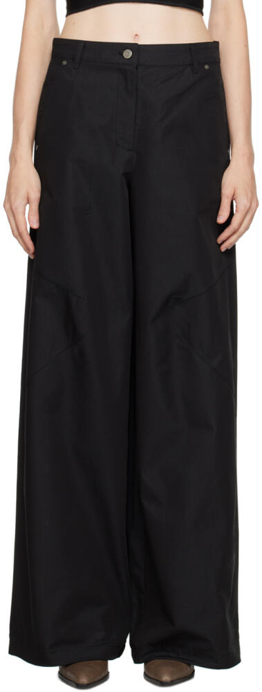 OPEN YY Black Wide-Leg Trousers Cover