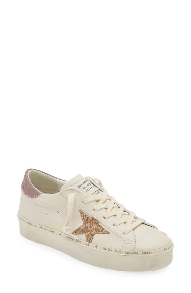 Golden Goose Hi Star Low Top Platform Sneaker in White/Beige Cover