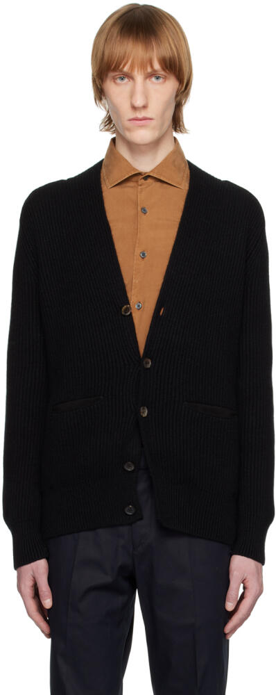 ZEGNA Black Button-Down Cardigan Cover