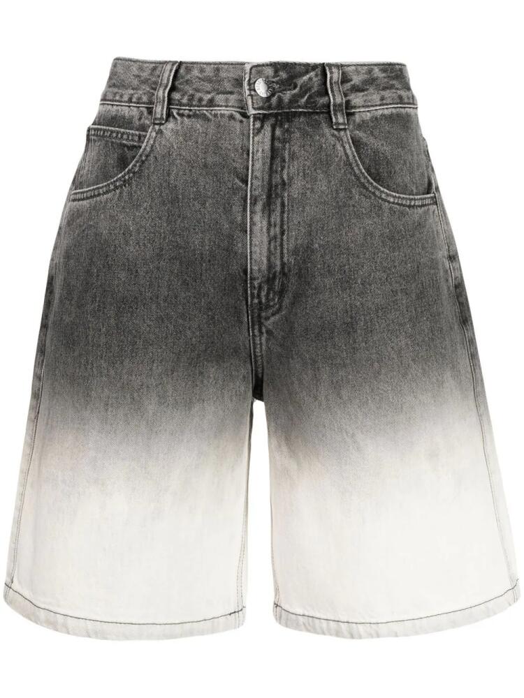 izzue ombré effect denim shorts - Grey Cover