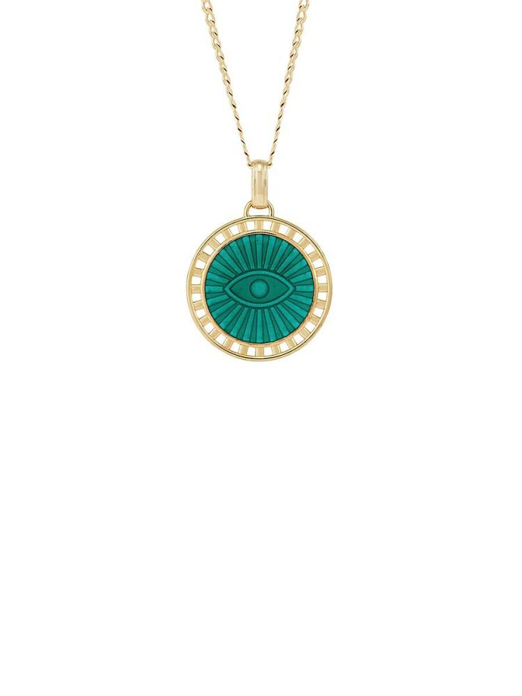 Saks Fifth Avenue Men's 14K Goldplated Sterling Silver & Enamel Pendant Necklace Cover