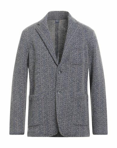 Fedeli Man Blazer Grey Wool, Mohair wool Cover