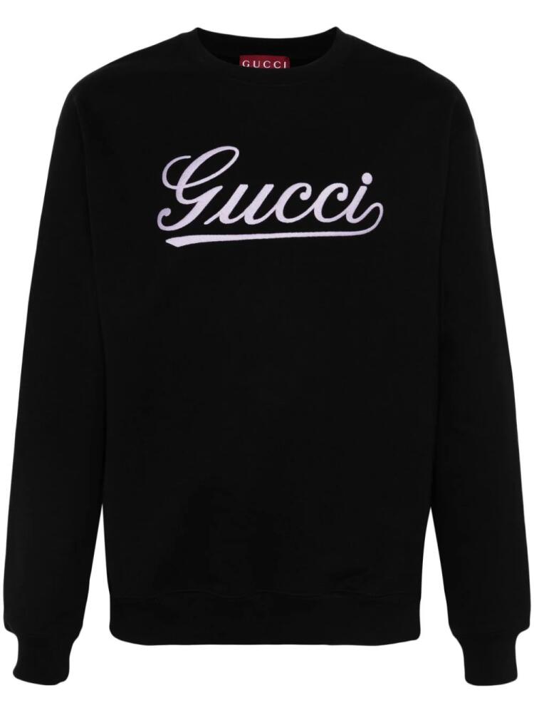 Gucci embroidered-logo sweatshirt - Black Cover