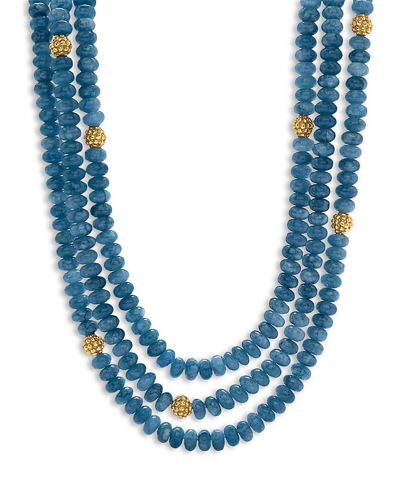 Capucine De Wulf Berry & Jade Bead Triple Strand Necklace in 18K Gold Plated, 18 Cover