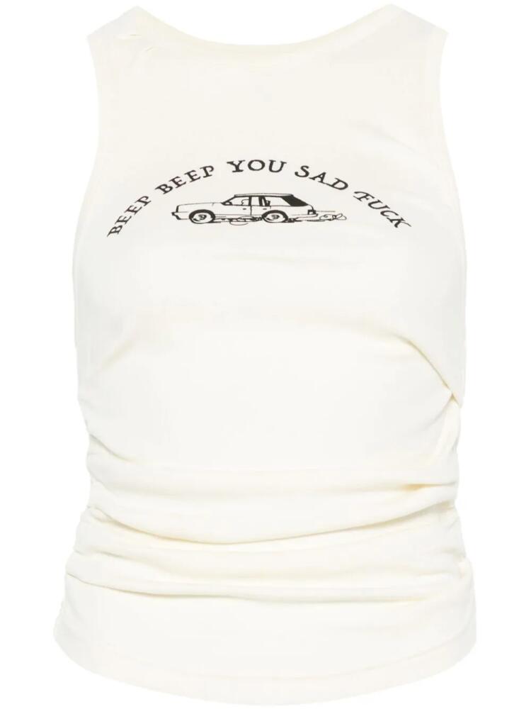 Achilles Ion Gabriel ruched tank top - White Cover