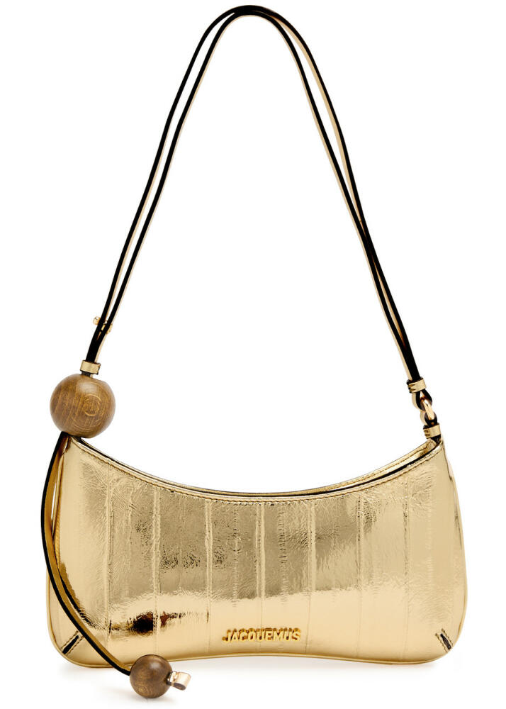 Jacquemus Le Bisou Perle Metallic Leather Shoulder bag - Gold Cover