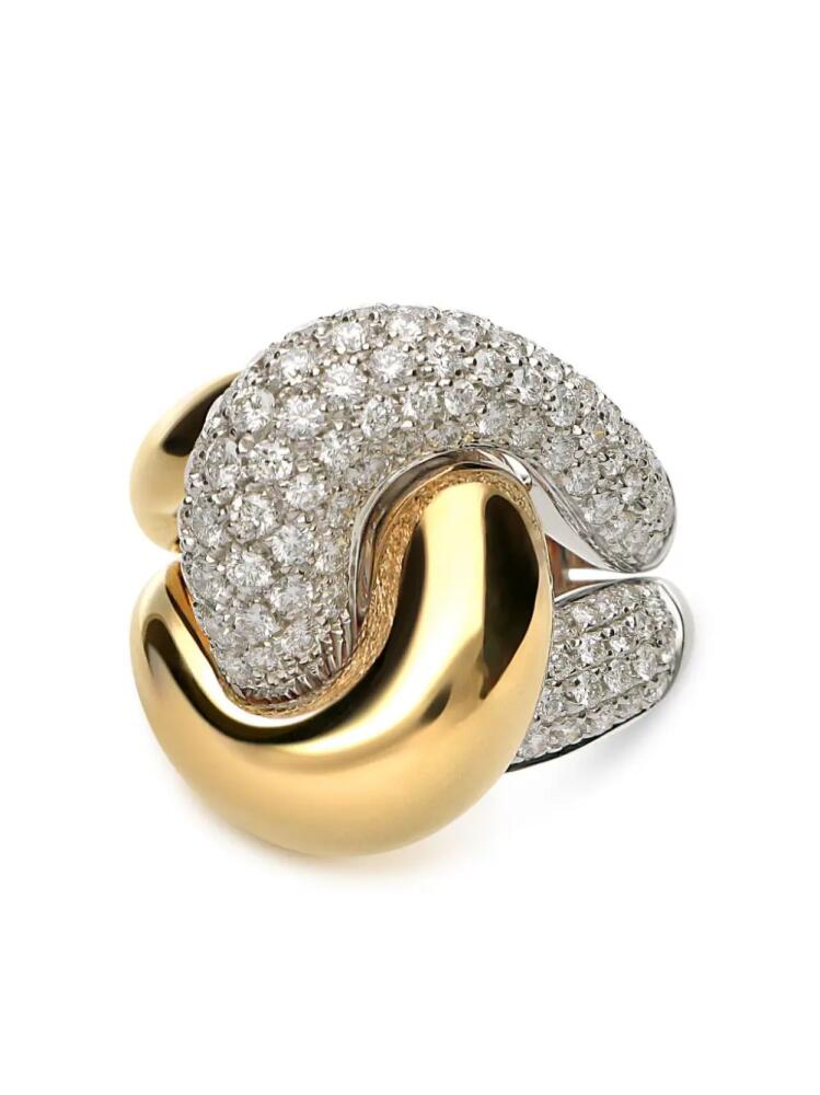 LEO PIZZO 18kt yellow and white gold Abbraccio diamond ring Cover