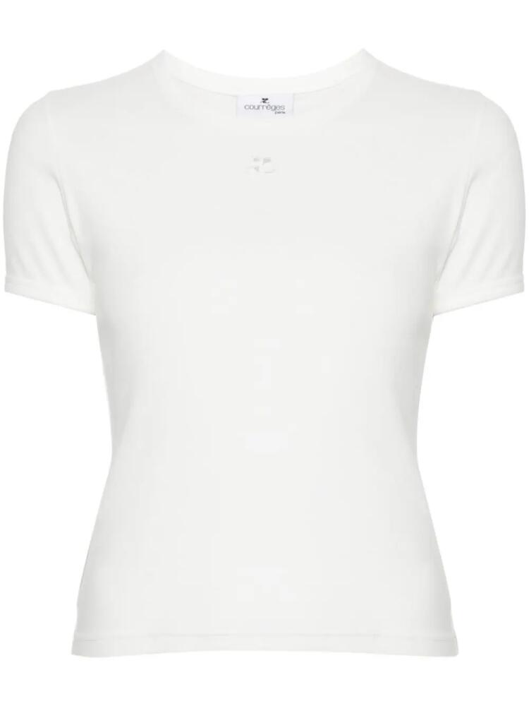 Courrèges Reedition Contrast cotton T-shirt - White Cover