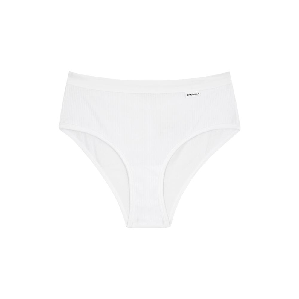 Chantelle Comfort Ribbed Stretch-cotton Briefs - White Cover