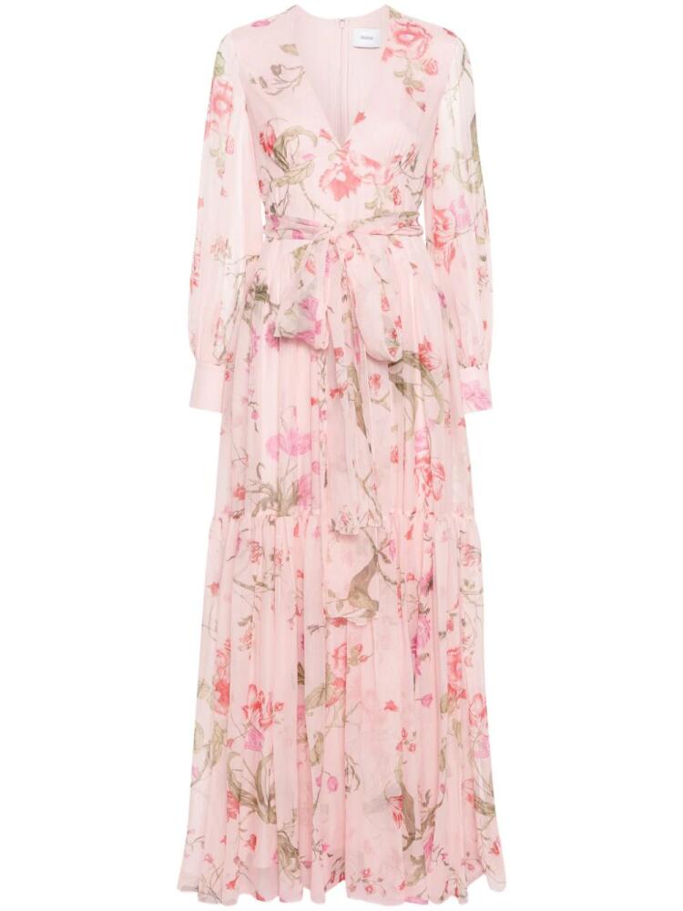 ERDEM floral-print silk gown - Pink Cover