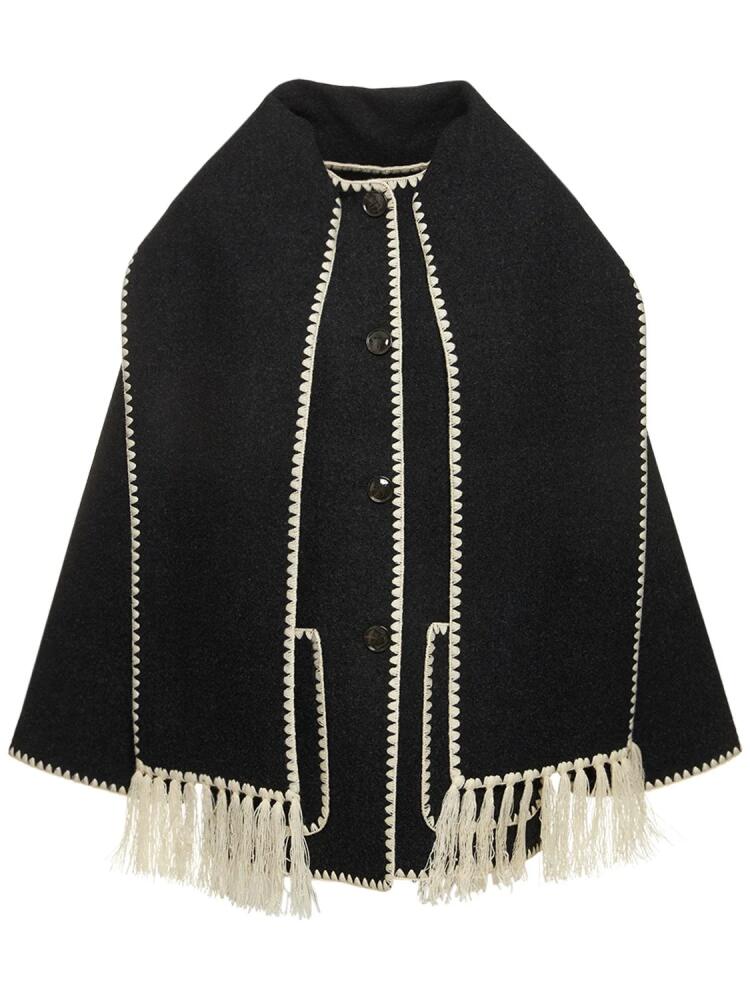 TOTEME Embroidered Wool Blend Jacket W/scarf Cover