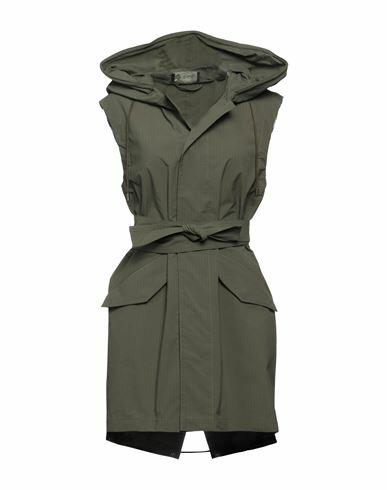 Mr & Mrs Italy Woman Overcoat & Trench Coat Military green Polyester Cover