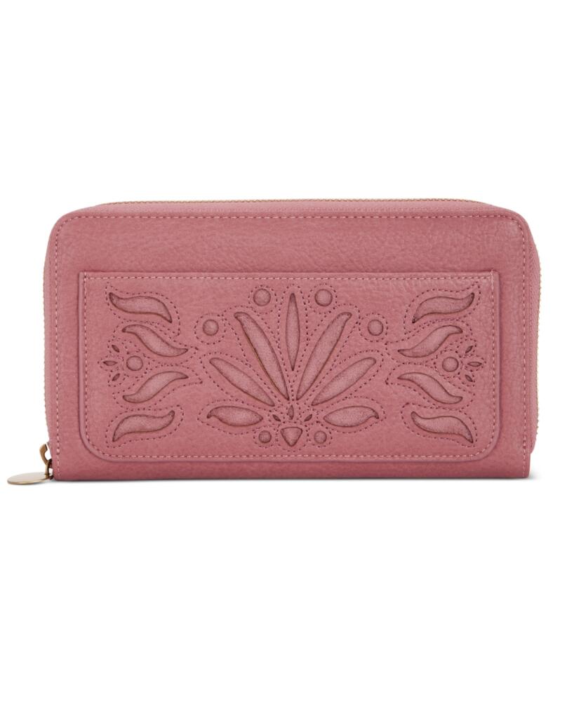 Style & Co Whip-Stitch Zip Wallet, Created for Macy's - Deco Rose Cover