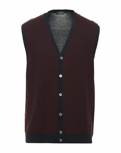 Zanone Man Cardigan Burgundy Virgin Wool, Polyamide Cover