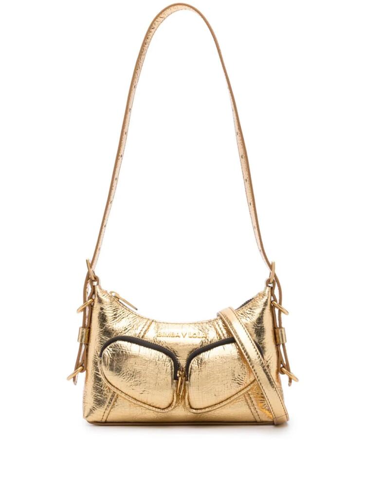 Bimba y Lola XS Pocket leather shoulder bag - Gold Cover