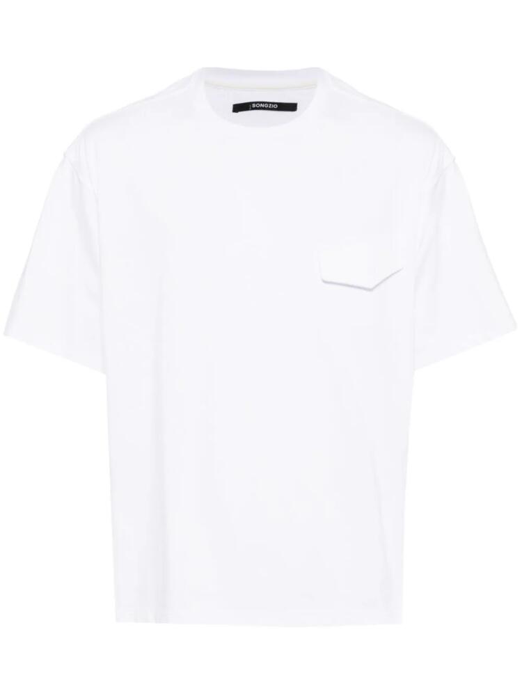 SONGZIO logo-print cotton T-shirt - White Cover