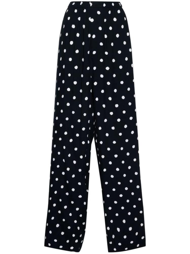 Balenciaga polka-dot straight-leg trousers - Blue Cover