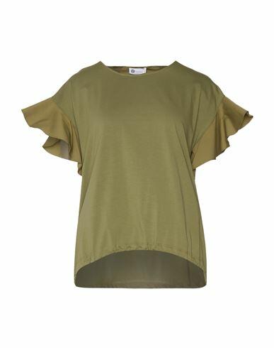 Diana Gallesi Woman T-shirt Military green Cotton, Polyamide, Elastane Cover