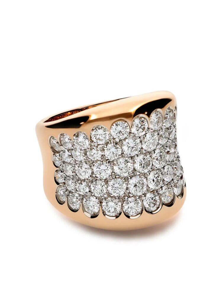 LEO PIZZO 18kt rose gold diamond pavé ring - Red Cover