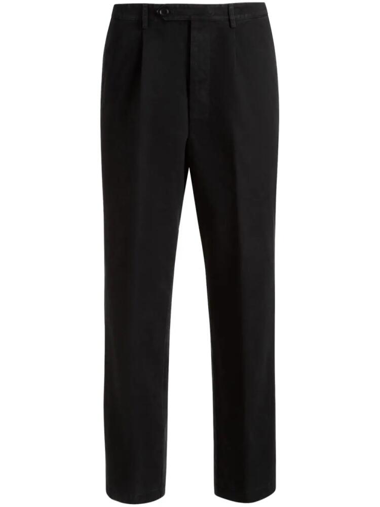 Bally pleated cotton chino trousers - Black Cover