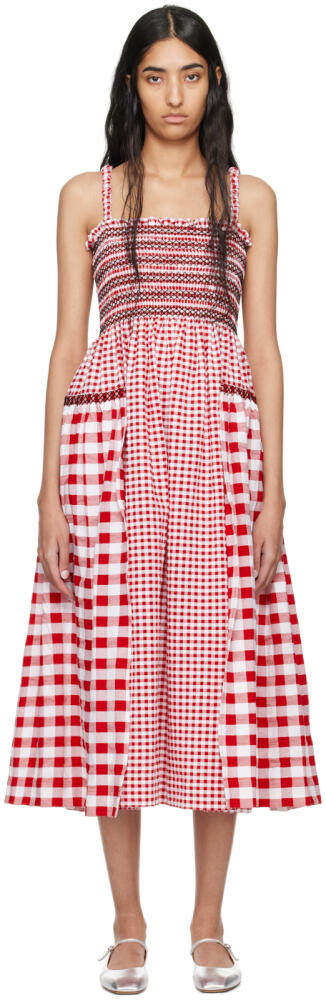 Molly Goddard Red Jacob Midi Dress Cover