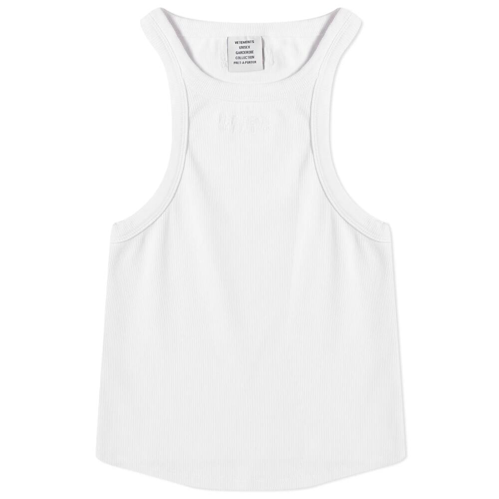 Vetements Women's Racing Tank Top in White Cover