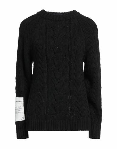 Hinnominate Woman Sweater Black Acrylic, Polyester Cover