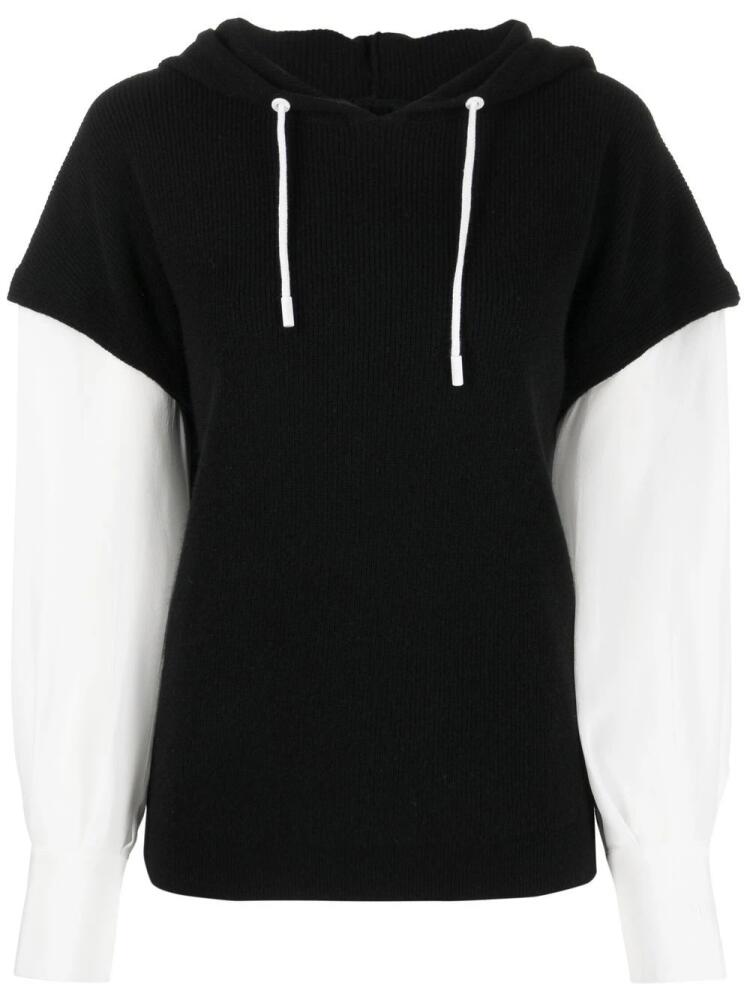 Max & Moi two-tone drawstring hoodie - Black Cover