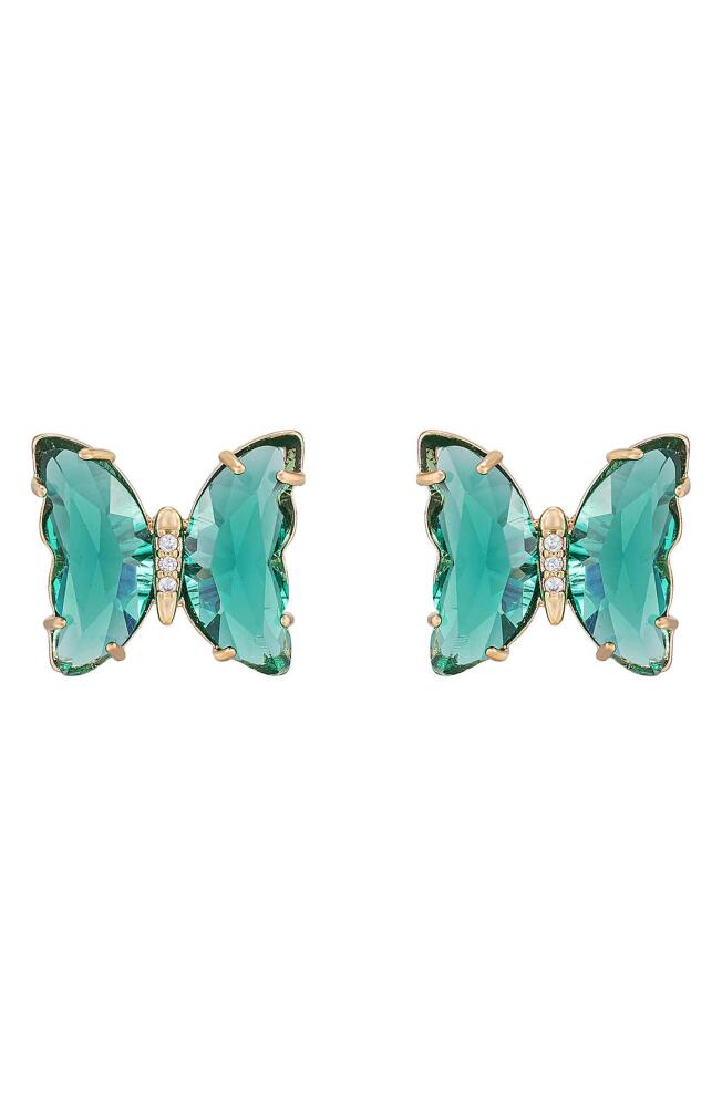 Ettika Butterfly Stud Earrings in Green Cover