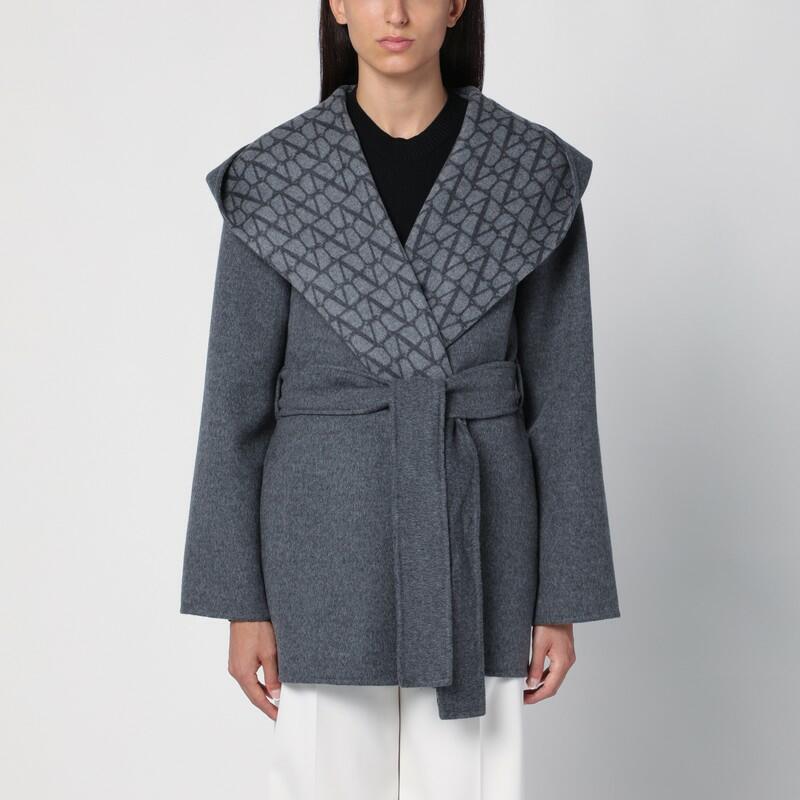 Valentino Grey Toile Iconographe Double Coat Cover