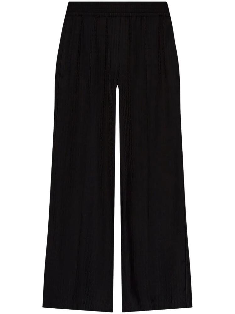 Victoria Beckham monogram-jacquard wide-leg trousers - Black Cover