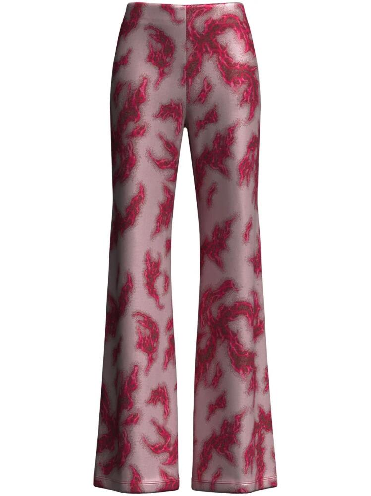 Margherita MACCAPANI Easy graphic-print flared trousers Cover