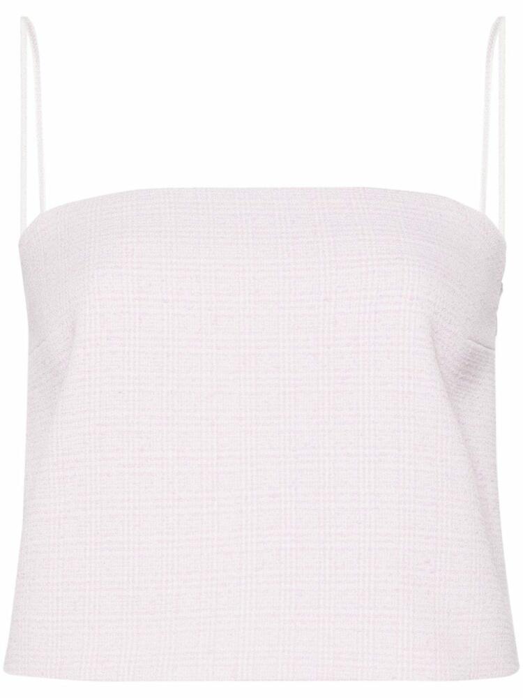 Claudie Pierlot bouclé cropped tank top - Purple Cover