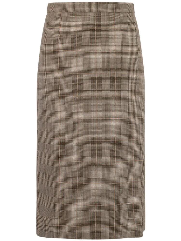 Lardini wool midi skirt - Neutrals Cover