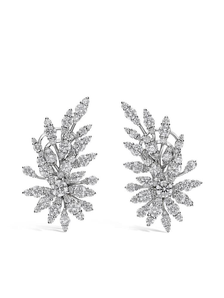 LEO PIZZO 18kt white gold Flame diamond earrings - Silver Cover