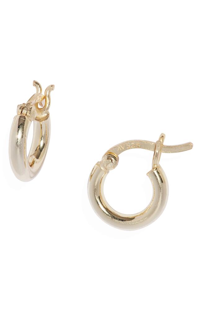 Argento Vivo Sterling Silver Small Hoop Earrings in Gold Cover